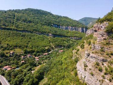 Iskar Nehri Boğazı, Balkan Dağları, Bulgaristan 'ın hava manzarası