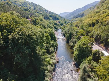 Iskar Nehri Boğazı, Balkan Dağları, Bulgaristan 'ın hava manzarası