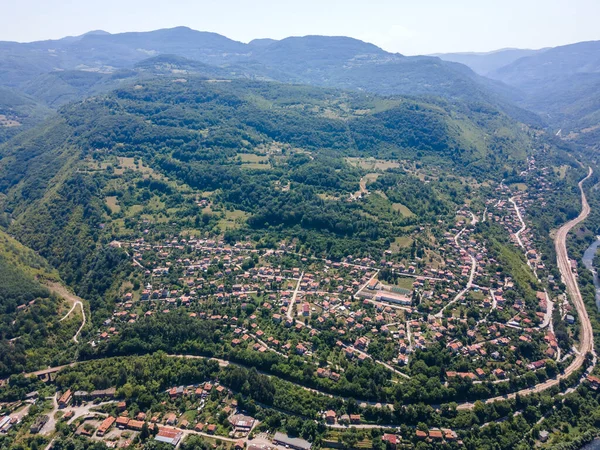 Letecký Pohled Rokli Řeky Iskar Balkánské Hory Bulharsko — Stock fotografie