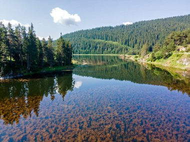 Bulgaristan 'ın Beglika Reservoir, Pazardzhik bölgesinin hava manzarası