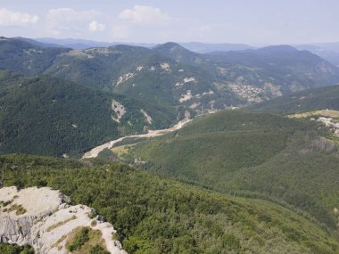 Belintash 'ın havadan görünüşü - Bulgaristan' ın Rodop Dağlarındaki tanrı Sabazios 'a adanmış antik tapınak