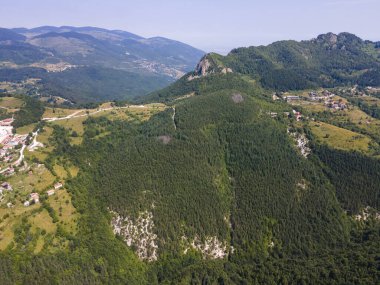 Belintash 'ın havadan görünüşü - Bulgaristan' ın Rodop Dağlarındaki tanrı Sabazios 'a adanmış antik tapınak