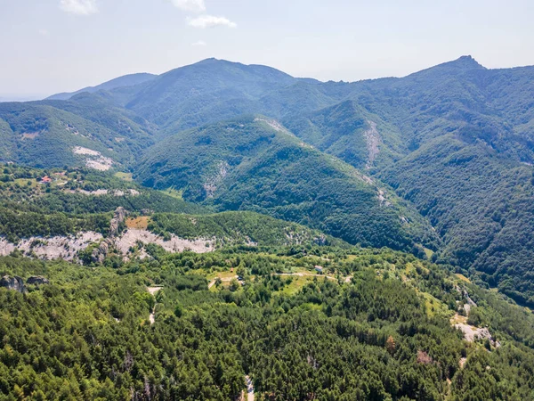 Belintash 'ın havadan görünüşü - Bulgaristan' ın Rodop Dağlarındaki tanrı Sabazios 'a adanmış antik tapınak