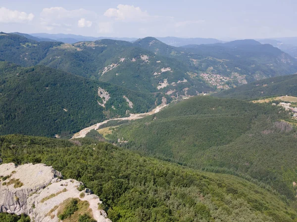 Vista Aérea Belintash Antigo Santuário Dedicado Deus Sabazios Rhodope Mountains — Fotografia de Stock