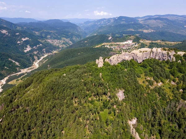 Vista Aérea Belintash Antigo Santuário Dedicado Deus Sabazios Rhodope Mountains — Fotografia de Stock
