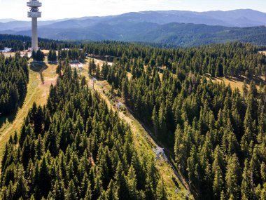 Rodop Dağları ve Snezhanka Kulesi, Smolyan Bölgesi, Bulgaristan