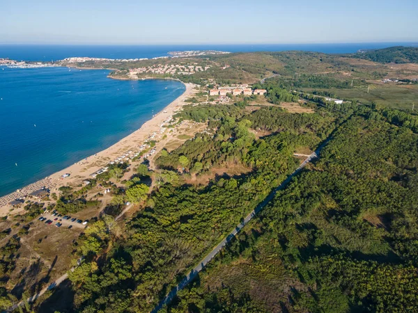 保加利亚布尔加斯区Sozopol镇附近Gradina 海滩的空中景观 — 图库照片