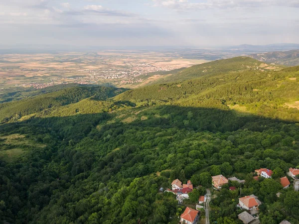 Incredibile Vista Aerea Del Villaggio Yavrovo Con Case Ottocentesche Regione — Foto Stock