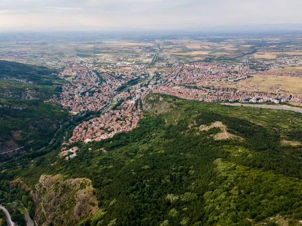 Luftaufnahme Der Stadt Asenovgrad Region Plovdiv Bulgarien — Stockfoto