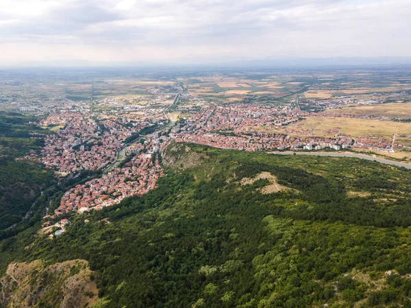 Vista Aérea Ciudad Asenovgrad Región Plovdiv Bulgaria — Foto de Stock