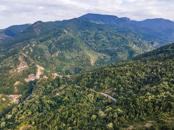 Amazing Aerial View Rhodope Mountains Közelében Város Asenovgrad Plovdiv Régió — Stock Fotó