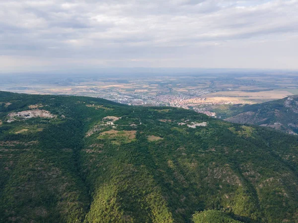 Vista Aerea Della Città Asenovgrad Regione Plovdiv Bulgaria — Foto Stock