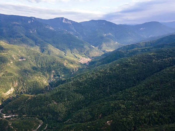 Amazing Aerial View Rhodope Mountains Közelében Város Asenovgrad Plovdiv Régió — Stock Fotó