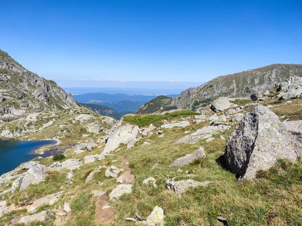 Bulgaristan Rila Dağı Ndaki Malyovitsa Zirvesi Yakınlarındaki Elenino Gölüyle Muhteşem — Stok fotoğraf