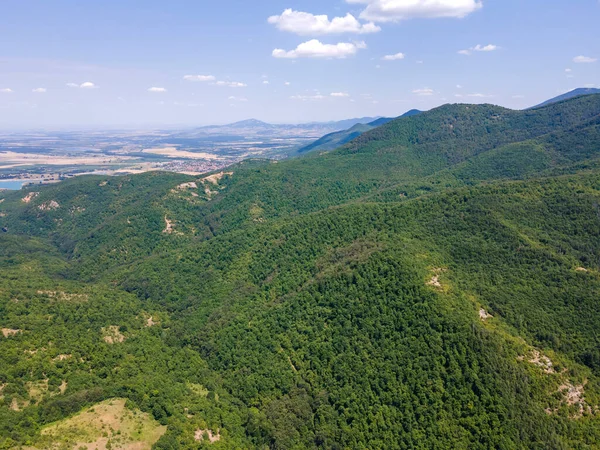 Uitzicht Vanuit Lucht Het Rhodopegebergte Bij Dorp Oreshets Regio Plovdiv — Stockfoto