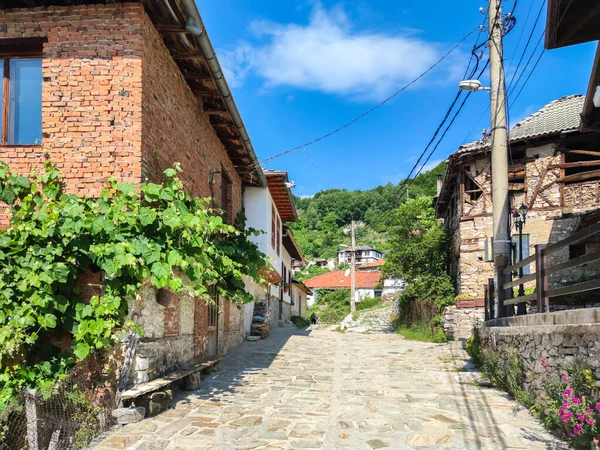 19. yüzyıldan kalma otantik evleri olan Delchevo köyü, Blagoevgrad bölgesi, Bulgaristan