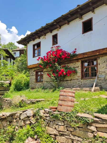 Leshten Község Xix Századi Hiteles Házakkal Blagoevgrad Régió Bulgária — Stock Fotó