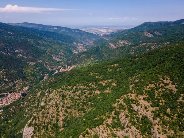 Amazing Aerial View Village Bachkovo Plovdiv Region Bulgaria — Stok Foto