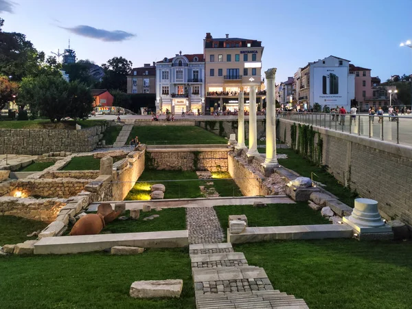 Plovdiv Bulgaria Eylül 2020 Bulgaristan Filibe Kentinin Merkez Meydanının Gün — Stok fotoğraf