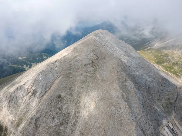 Vista Aérea Incrível Vihren Peak Pirin Mountain Bulgária — Fotografia de Stock