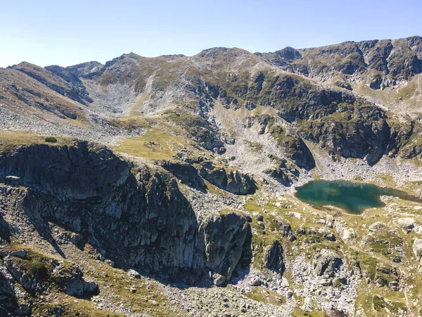 Luftaufnahme Des Elenino Sees Der Nähe Des Maljovitsa Gipfels Rila — Stockfoto