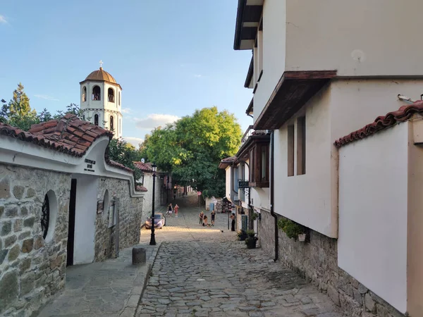 Plovdiv Bulgaria Septiembre 2020 Calle Casas Del Siglo Xix Reserva — Foto de Stock