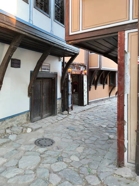 Plovdiv Bulgaria September 2020 역사적 구역에 주택들 — 스톡 사진