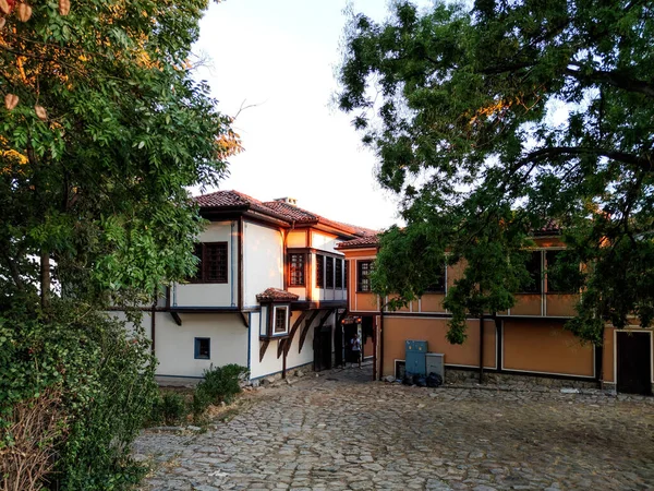 Plovdiv Bulgária Setembro 2020 Rua Casas Século Xix Reserva Arquitetônica — Fotografia de Stock