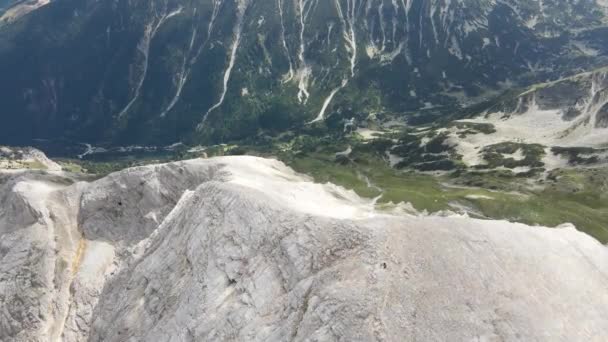 Flygfoto Över Vihren Peak Pirin Mountain Bulgarien — Stockvideo