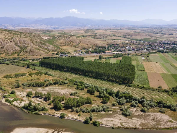 Increíble Vista Aérea Del Río Struma Pasando Por Valle Petrich — Foto de Stock