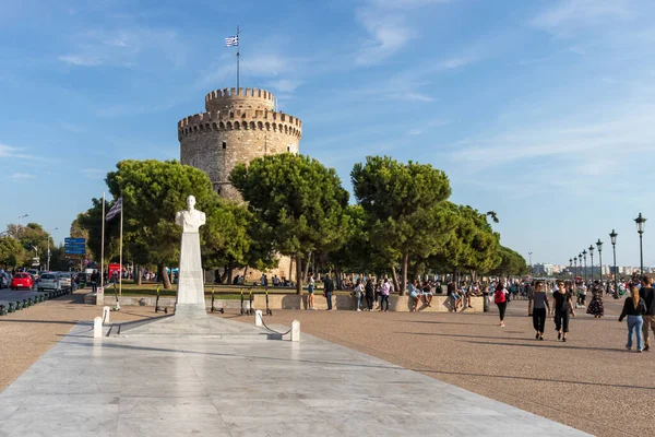 Thessaloniki Griechenland September 2019 Alter Weißer Turm Der Stadt Thessaloniki — Stockfoto