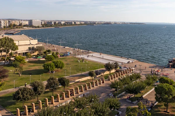 Thessaloniki Grecia Septiembre 2019 Vista Panorámica Desde Torre Blanca Ciudad — Foto de Stock