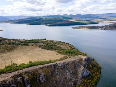 Bulgaristan 'ın Pernik Bölgesi, Pchelina Reservoir havadan görüşü