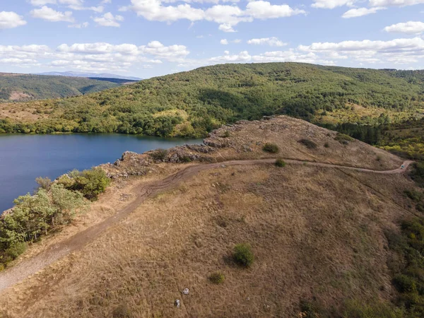 Veduta Aerea Del Bacino Idrico Pchelina Regione Pernik Bulgaria — Foto Stock