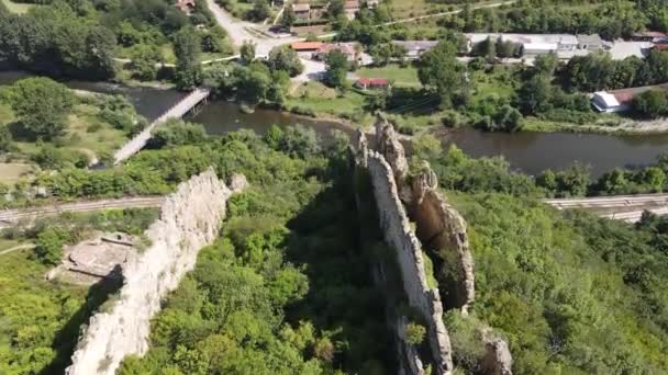 Вид Повітря Скелі Рітліта Ущелину Річки Іскар Балканські Гори Болгарія — стокове відео