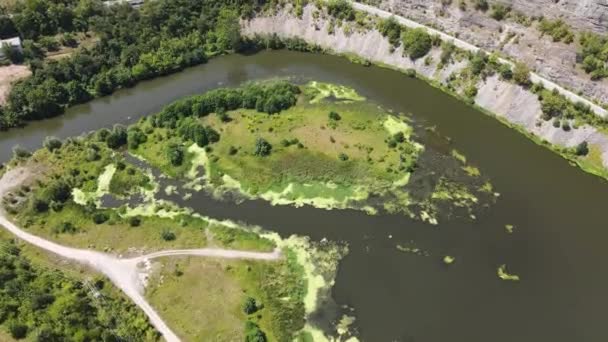 Vista Aérea Del Río Iskar Garganta Montañas Los Balcanes Bulgaria — Vídeo de stock