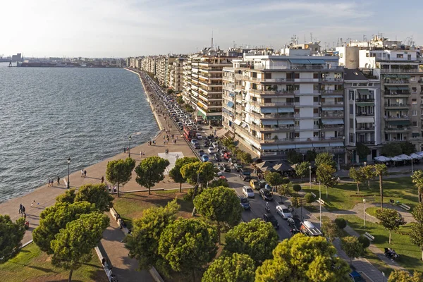 Thessaloniki Griechenland September 2019 Erstaunliches Panorama Vom Weißen Turm Auf — Stockfoto