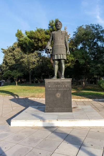 Thessaloniki Grecia Septiembre 2019 Philip Macedon Monument Terraplén City Thessaloniki — Foto de Stock