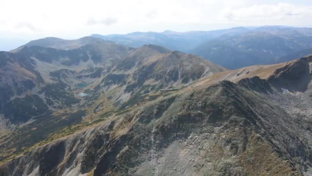 Αεροφωτογραφία Των Λιμνών Musala Musala Και Marichini Rila Mountain Βουλγαρία — Αρχείο Βίντεο