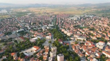 Bulgaristan 'ın Petrich, Blagoevgrad bölgesinin hava manzarası