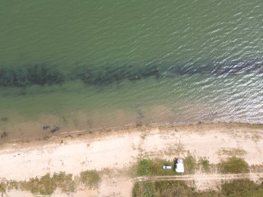 Bulgaristan 'ın Batak Reservoir, Pazardzhik bölgesinin hava manzarası