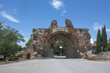 Bulgaristan 'ın Filibe Bölgesi' ndeki Hisarya kasabası Diocletianopolis antik Roma kentinin tahkimatları