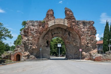 Bulgaristan 'ın Filibe Bölgesi' ndeki Hisarya kasabası Diocletianopolis antik Roma kentinin tahkimatları