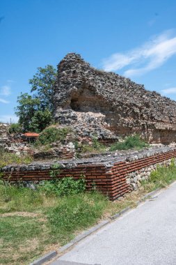 Bulgaristan 'ın Filibe Bölgesi' ndeki Hisarya kasabası Diocletianopolis antik Roma kentinin tahkimatları