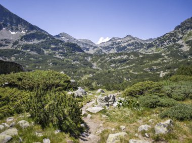 Bulgaristan 'ın Popovo Gölü yakınlarındaki Pirin Dağı' nın İnanılmaz Yaz Manzarası