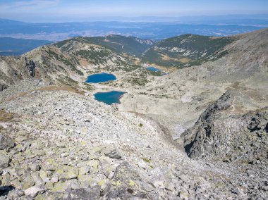 Bulgaristan 'ın Musala zirvesi etrafındaki Rila Dağı' nın yaz manzarası