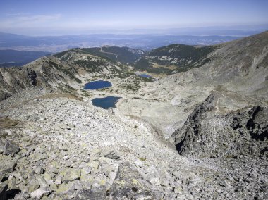 Bulgaristan 'ın Musala zirvesi etrafındaki Rila Dağı' nın yaz manzarası