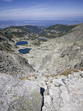 Bulgaristan 'ın Musala zirvesi etrafındaki Rila Dağı' nın yaz manzarası