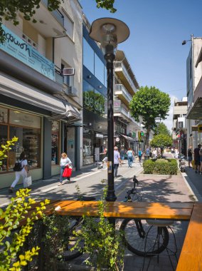 LARISSA, GREECE - 5 Eylül 2025: Larissa, Teselya 'nın merkezi Panorama