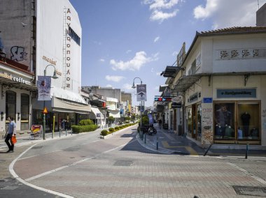 LARISSA, GREECE - 5 Eylül 2025: Larissa, Teselya 'nın merkezi Panorama